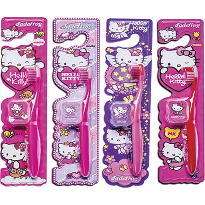 Escova dental Hello Kitty c/ capa protetora 340 5920 Jade Importacao e Ex PT 1 UN