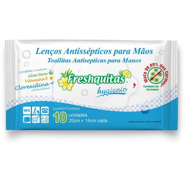 Lenço umedecido antisséptico Freshquitas C10 Pam Pam PT 10 UN