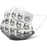 Máscara descartável Infantil Star Wars, DZW41298-B, Depanho - CX 40 UN Máscara descartável Infantil Star Wars, DZW41298-B, Depanho - CX 40 UN