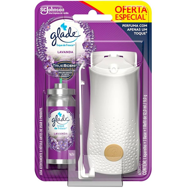 Odorizador de Ambiente + Base e Refil, Lavanda, 12ml, 6728, Glade - 1 UN