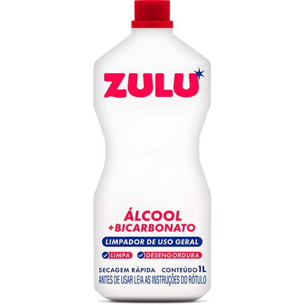 Álcool Líquido com bicarbonato, 1L, 476, Zulu - PT 1 UN