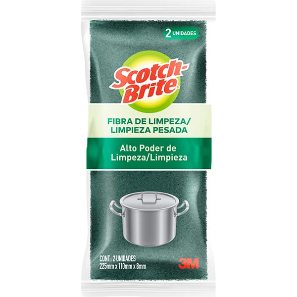 Esponja Fibra Limpeza Pesada, Scotch-Brite, HB00481396, 3M - PT 2 UN