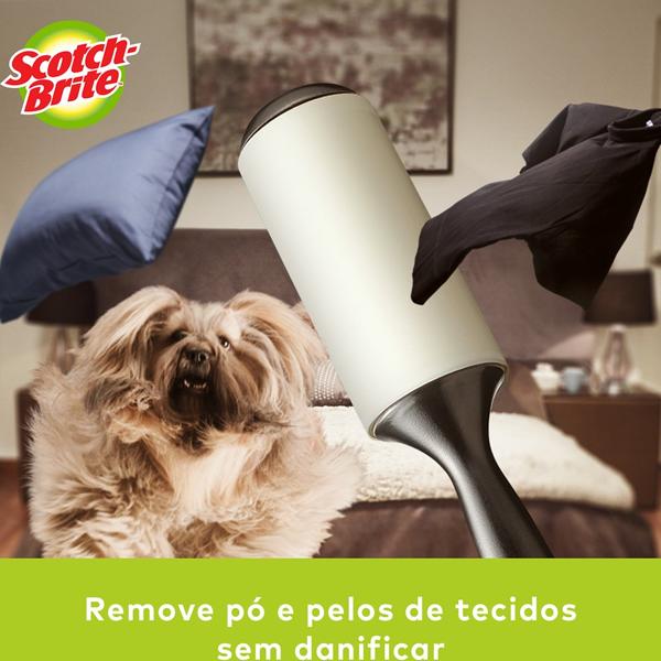 Limpa tecidos rolo adesivo com 21 folhas, Scotch Brite, 3M - PT 1 UN