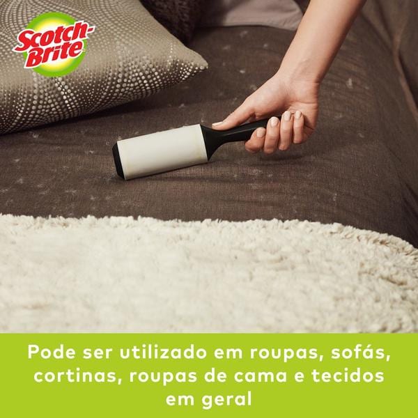 Limpa tecidos rolo adesivo com 21 folhas, Scotch Brite, 3M - PT 1 UN