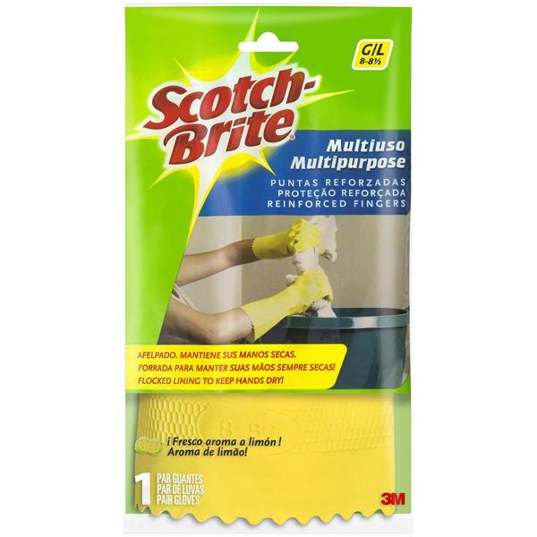 Luva forrada multiuso grande scotch brite 3M PT 1 UN