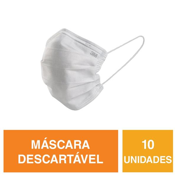 Máscara Descartável Nexcare - 10 unidades - CX 10 UN