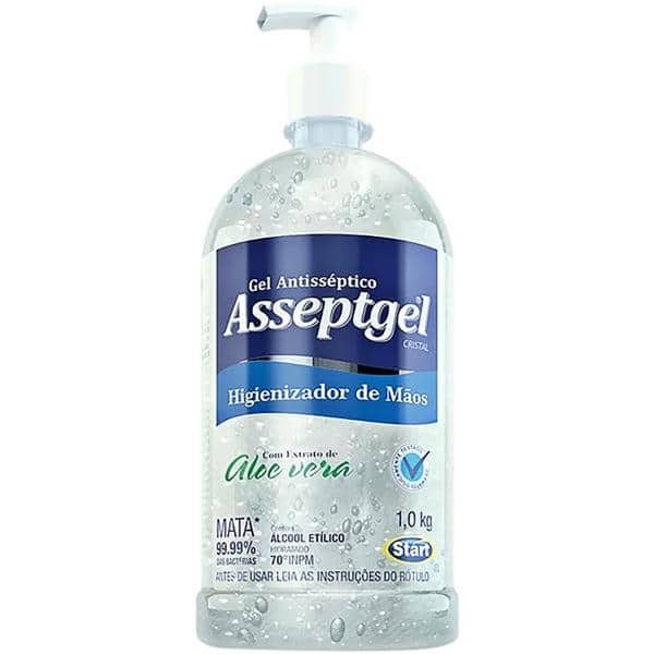 Álcool em gel antisséptico 1kg Asseptgel Start Quimica PT 1 UN