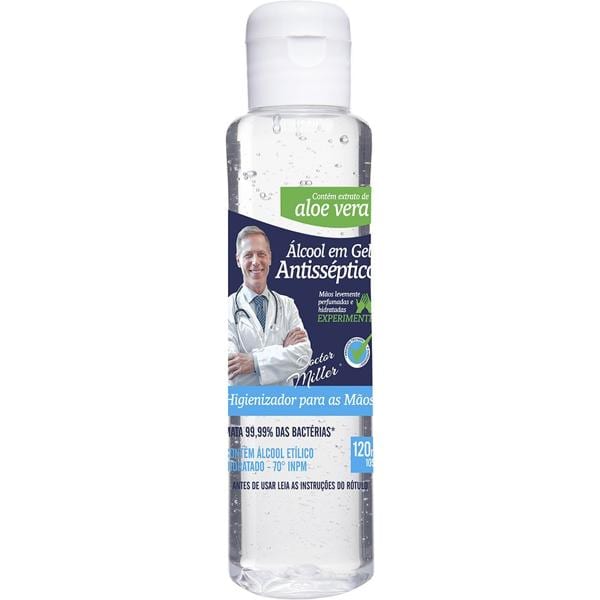 Álcool em gel antisséptico 120ml de bolsa AG002 Doctor Miller PT 1 UN