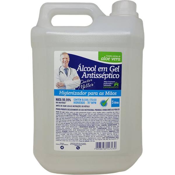 Álcool em gel antisséptico 5L AG003 Doctor Miller PT 1 UN