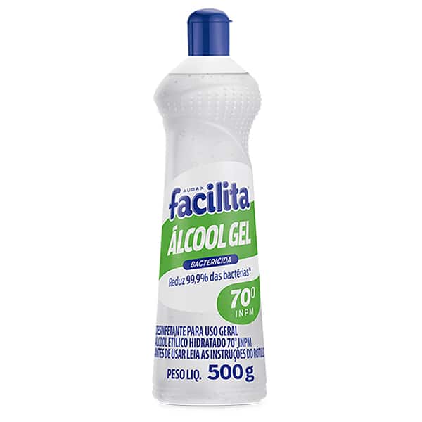 Álcool em gel 500g Tradicional 70º, Facilita, 109154, Audax - PT 1 UN Álcool em gel 500g Tradicional 70º, Facilita, 109154, Audax - PT 1 UN