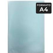 Pasta L, A4, Pacote Com 5 unidades, Plástica, L15A4LP, Lolipop, Azul Pastel, Plascony - PT 5 UN