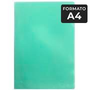Pasta L, A4, Pacote C/ 5 unidades, Plástica, L15A4LP, Lolipop, Verde Pastel, Plascony PT 5 UN