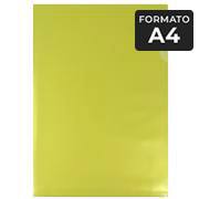 Pasta L, A4, Pacote com 10 unidades, Plástica, L15A4, Escolar Office, Amarelo, Plascony PT 10 UN