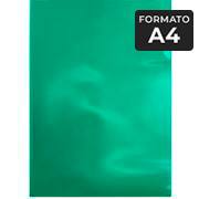 Pasta L, A4, Pacote com 10 unidades, Plástica, L15A4, Escolar Office, Verde, Plascony PT 10 UN