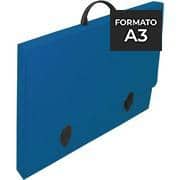 Maleta novaonda A3 505x355x35 azul Polibrás PT 1 UN