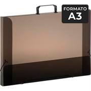 Maleta Com Elástico, A3, Dorso 3cm, Plástica, Line, DT30M, Escolar Office, Fume, Plascony PT 1 UN Maleta Com Elástico, A3, Dorso 3cm, Plástica, Line, DT30M, Escolar Office, Fume, Plascony PT 1 UN