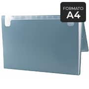 Pasta sanfonada plástica, A4, 12 divisórias, Azul terroso, PAL-01381, Plascony - PT 1 UN