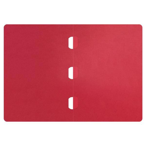 Pasta 180g 225x315 3 grampos vermelho Spiral PT 10 UN