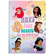 Pasta com elástico em polipropileno, A4, Princesas Disney, 5455, DAC - PT 1 UN