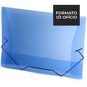 Pasta com Aba Elástico 1/2 Ofício, Sem Dorso, em polipropileno, Azul, A01, Plascony - PT 1 UN