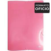 Pasta com Aba Elástico Ofício, Sem Dorso, em polipropileno, Rosa, 0443.WP.00, Dello - UN 1 UN