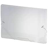 Pasta com Aba Elástico 1/2 Ofício, Com Dorso, 25mm, em polipropileno, Transparente, A025, Plascony - PT 1 UN