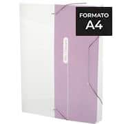 Pasta Aba Elástico, A4, Dorso 4cm, Plástica, A40MC, My Colours Candy, Lavanda, Plascony - PT 1 PT