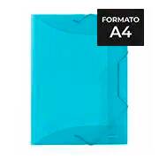 Pasta com elástico, polipropileno, A4, Neon, Azul, Transparente, A02 PAL-01292, Plascony - PT 1 UN