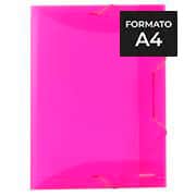 Pasta Aba Elástico, A4, Sem Dorso, Plástica, A02N, Neon, Rosa, Plascony PT 1 UN