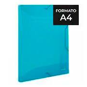 Pasta com elástico, polipropileno, A4, Neon, Azul, Transparente, A20 PAL-01296, Plascony - PT 1 UN