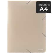 Pasta com elástico sem dorso, poliropileno, A4, Bege Terroso, A02T PAL-01375, Plascony - PT 1 UN
