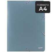 Pasta com elástico sem dorso, poliropileno, A4, Azul Terroso, A02T PAL-01377, Plascony - PT 1 UN