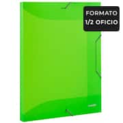 Pasta com Aba Elástico, 1/2 Ofício, em Polipropileno, Verde, A020, PAL-01365, Plascony - PT 1 UN