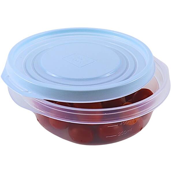 Pote plástico com 3 unidades, 600ml, Azul, TR600C AZP, Plascony - PT 3 UN