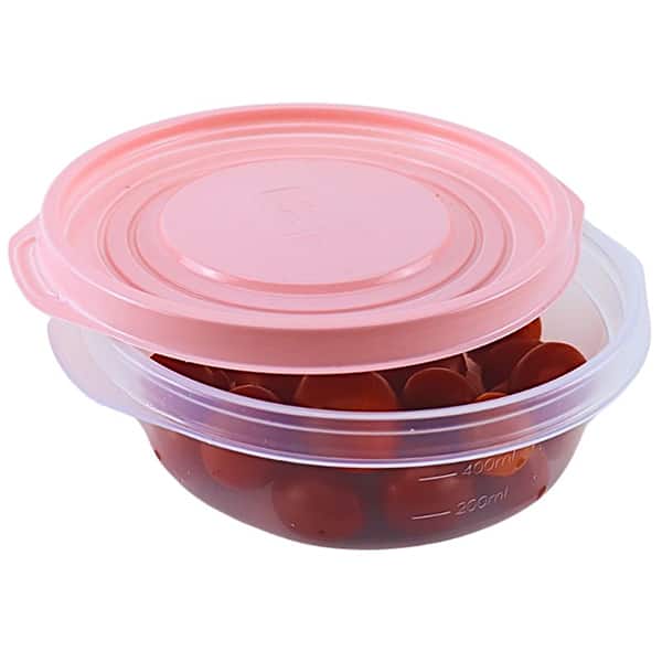 Pote plástico com 3 unidades, 600ml, Rosa, TR600C, RSP, Plascony - PT 3 UN