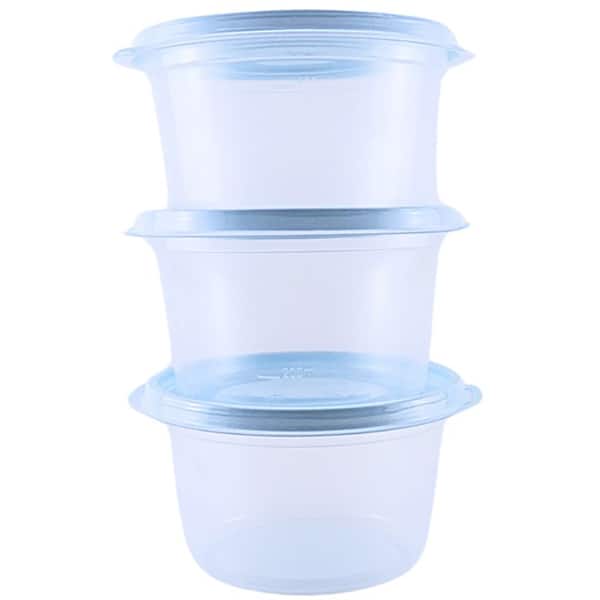 Pote plástico com 3 unidades, 1,1L, Azul, TR1100C AZ, Plascony - PT 1 UN