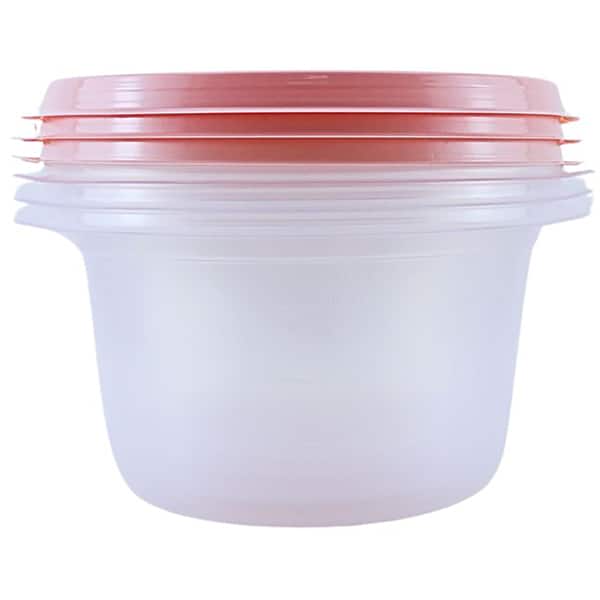 Pote plástico com 3 unidades, 1,1L, Rosa, TR1100C RS, Plascony - PT 3 UN