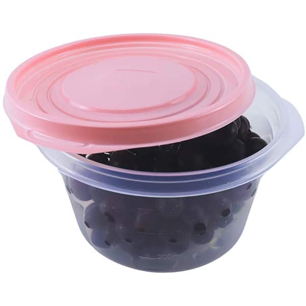 Pote plástico com 3 unidades, 1,1L, Rosa, TR1100C RS, Plascony - PT 3 UN