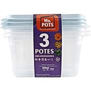 Pote plástico com 3 unidades, 1,3l, Azul, TQ1300C AZ, Plascony - PT 1 UN