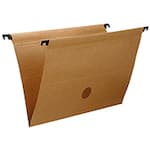 Pasta Suspensa Kraft 170G Home Office com Visor-Etiqueta e Grampo Plástico Fixador Dello - CX 50 UN