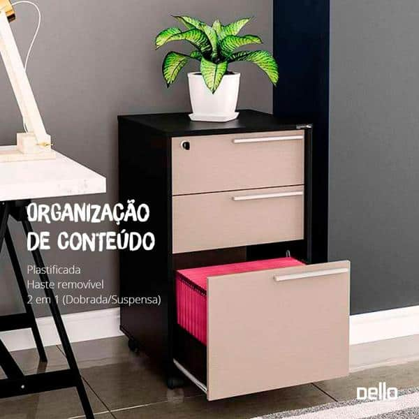 Pasta Suspensa Colorida Plastificada Home Office com Visor Etiqueta e Grampo Plástico Fixador, Rosa, Dello - PT 6 UN