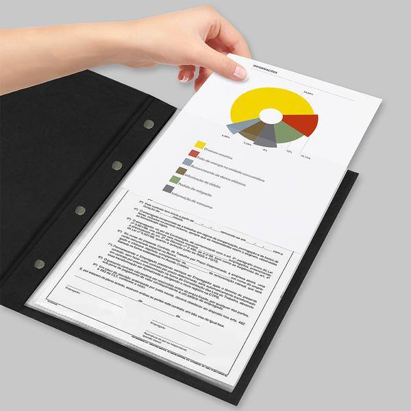 Pasta catálogo com 10 envelopes, ofício, Preto, 2548921, Spiral - PT 1 UN Pasta catálogo com 10 envelopes, ofício, Preto, 2548921, Spiral - PT 1 UN