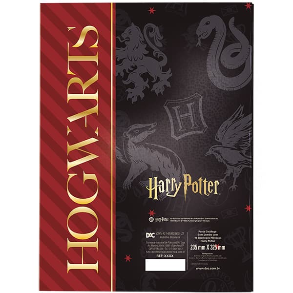 Pasta catálogo com 10 envelopes, Harry Potter, Ofício, 5496, DAC - PT 1 UN Pasta catálogo com 10 envelopes, Harry Potter, Ofício, 5496, DAC - PT 1 UN