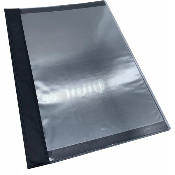 Pasta catálogo com frente transparente, 10 envelopes, Preto, A4, 7616, Plastpark - PC 1 UN