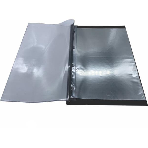 Pasta catálogo com frente transparente, 10 envelopes, Preto, A4, 7616, Plastpark - PC 1 UN