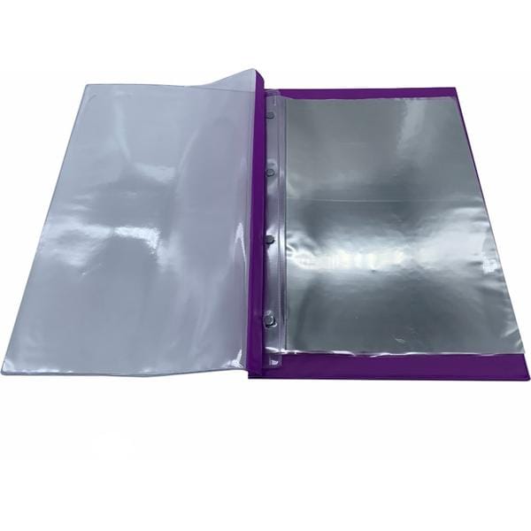 Pasta catálogo com frente transparente, 10 envelopes, Lilás, A4, 7617, Plastpark - PC 1 UN