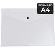 Pasta documento A4 com fecho de botão, Branco, Dello - PT 1 UN