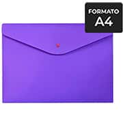 Pasta documento fecho botão, A4, Fullcolor, Roxo, 0014.R.003, Dello - PT 1 UN