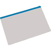Pasta Zip versátil Cristal, 36cm x 24cm, com visor, Azul, 785, Plastpark - PT 5 UN Pasta Zip versátil Cristal, 36cm x 24cm, com visor, Azul, 785, Plastpark - PT 5 UN
