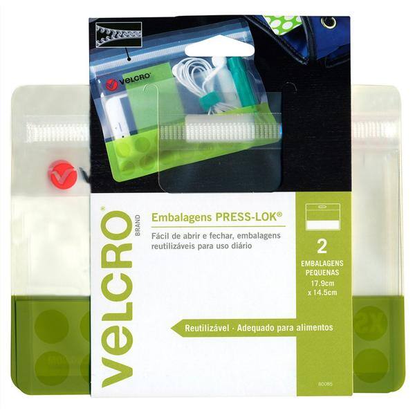 Embalagem Press-Lok 17,9x14,5cm 80085 Velcro PT 2 UN